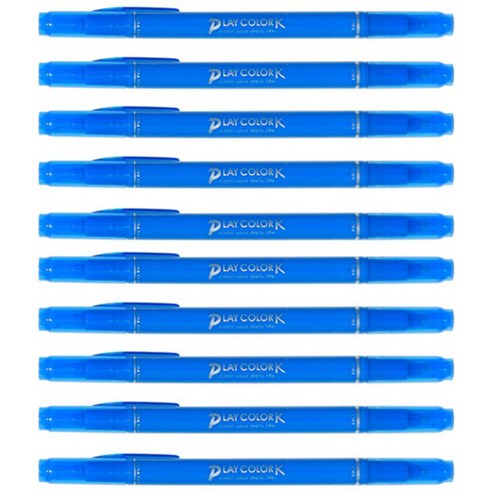 PLAYCOLOR 톰보 케이 수성사인펜, 블루, 10개