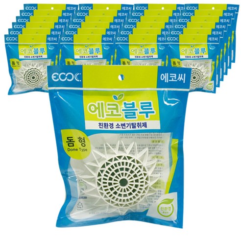 에코씨 돔형 화장실 탈취제 에코블루, 80g, 30개