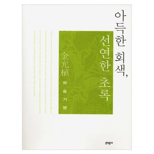 아득한 회색 선연한 초록, 문학동네, 김윤석