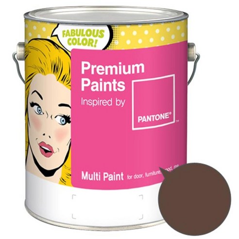 노루페인트 팬톤멀티 에그쉘광 다크 브라운 블랙 계열 페인트 4L, 파인콘(19-1121)