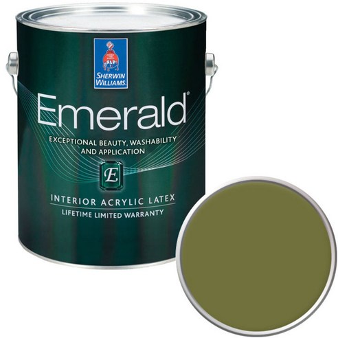 셔윈윌리암스 에메랄드 페인트1L, SW6425 Relentless Olive