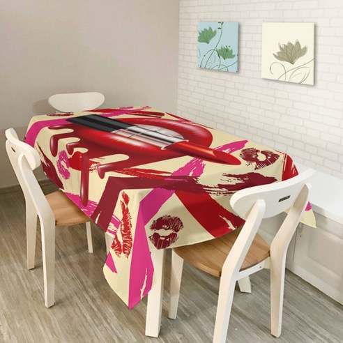 이코디 유니크 테이블 보, 립스틱, 150 x 300 cm