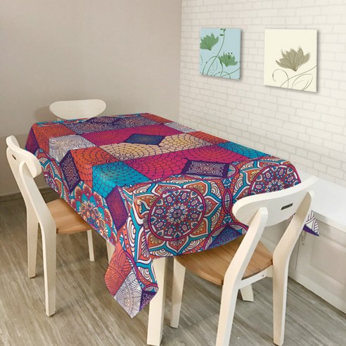 이코디 소울 테이블 보 플라워, 혼합 색상, 150 x 260 cm