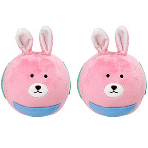 더플래 반려견 노즈워크 토이볼 50cm, 핑크(토끼), 2개입
