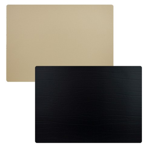 하우스오브이모션 플레이스매트 엠보싱 캥거루 + 루가, 베이지, 블랙, 33 x 45 cm