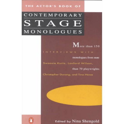 The Actor''s Book of Contemporary Stage Monologues, Penguin Group USA