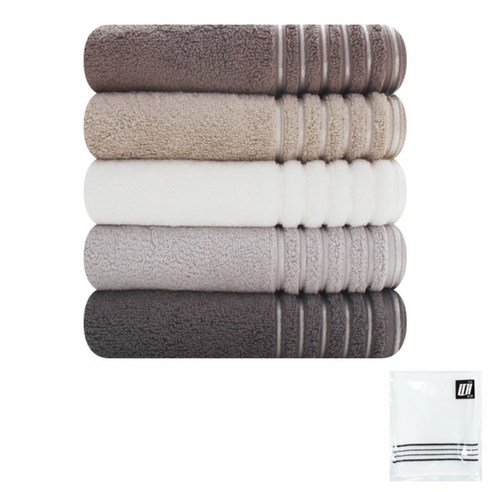 송월타월 코밍40 수건 5p + 순수때밀이 흰색, 랜덤 발송, 1세트