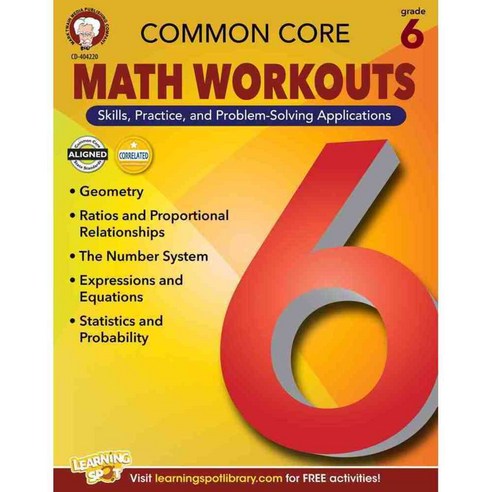 Common Core Math Workouts Grade 6, Mark Twain Media Inc Pub