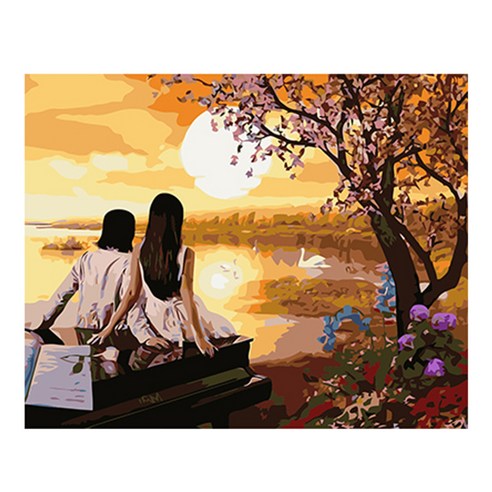 헬로페인팅 DIY 그림그리기 도면키트, 그녀뒷모습05