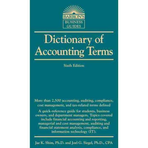 Dictionary of Accounting Terms, Barrons Educational Series Inc