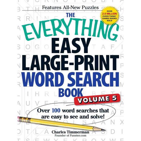 The Everything Easy Large-Print Word Search Book: Over 100 Word Searches That Are Easy to See and Solve!