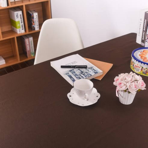 이코디 솔리드컬러 테이블 보, 브라운, 140 x 180 cm