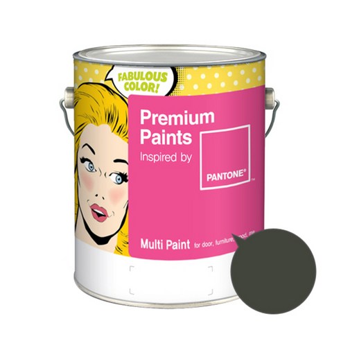 노루페인트 팬톤멀티 에그쉘광 블랙그린계열 페인트 4L, 포레스트 나이트(19-0414)