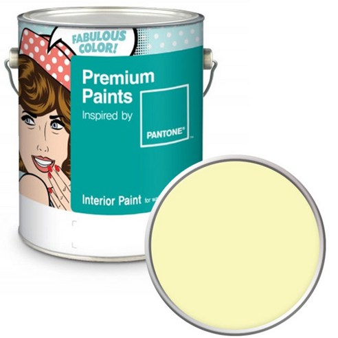 노루페인트 팬톤 내부용 실내 벽면 페인트 저광 4L, 11-0618 Wax Yellow