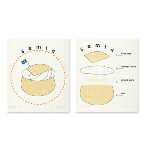 스칸맘 스웨덴 행주 갤러리안 행주 2p + 집게 2p 세트, 셈라, 셈라 레시피