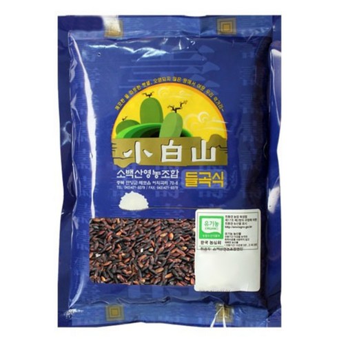 소백산영농조합 유기농 찰흑미, 500g, 1개