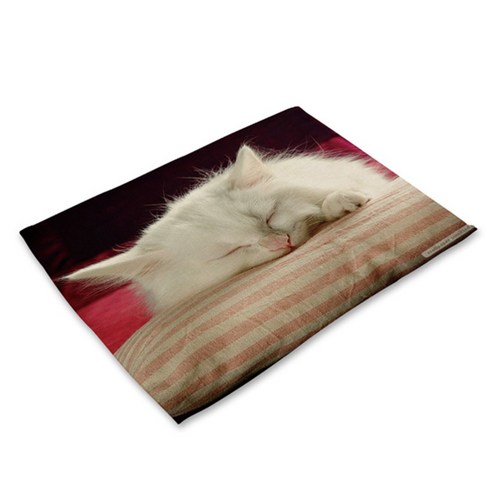 비케이 고양이 사진 식탁매트, 7, 가로 42cm x 세로 32cm