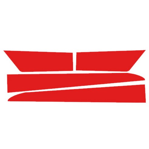 블루코드 스파크 라인 데칼 차량용 스티커 도어 A, 레드, 1개
