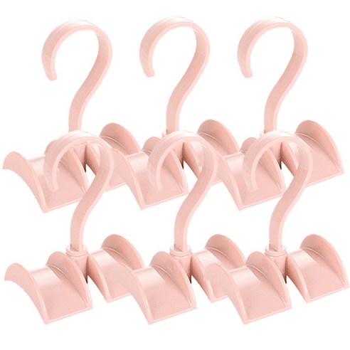 리버그린 회전식 가방걸이, 핑크, 6개