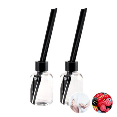 더아로마샵 디퓨져 리필액 100ml x 2p + 블랙 섬유스틱 10p + 블랙캡 2p, 베이비파우더, 블루밍브리즈