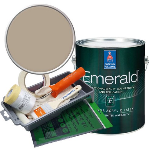 셔윈윌리암스 에메랄드 페인트 세트, SW7507 Stone Lion, 1L, 1개
