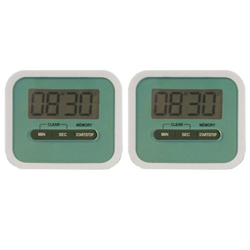 블럭마트 자석 주방 디지털타이머, 블루, 2개