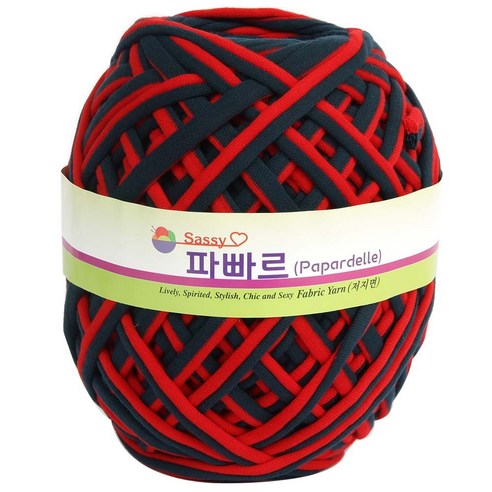 필립섬유 파빠르 패브릭얀 뜨개실, 회색 + 빨강(113번), 95m