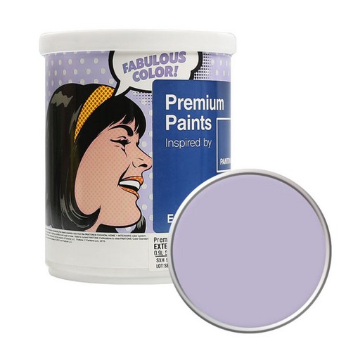 노루페인트 팬톤 외부용 실외 벽면 무광 페인트 1L, 15-3807 Misty Lilac