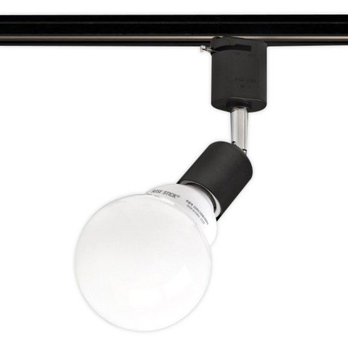 이솔전기 LED 자유봉 소켓 레일 등기구 E26 2p, 블랙