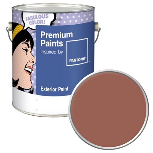 노루페인트 팬톤 외부용 실외 무광 페인트 4L, 18-1336 Copper Brown