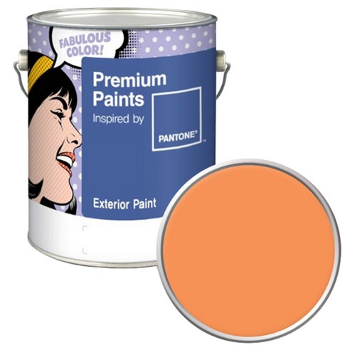 노루페인트 팬톤 외부용 실외 무광 페인트 4L, 15-1247 Tangerine