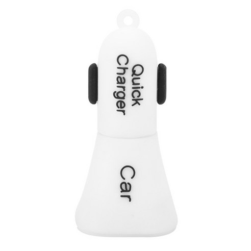 칼론 차량용충전기 캐릭터 USB 메모리 화이트, 8GB