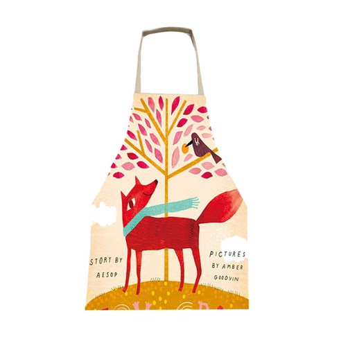 아울리빙 일러스트 폭스 키친 앞치마 56 x 68 cm, E, 1개