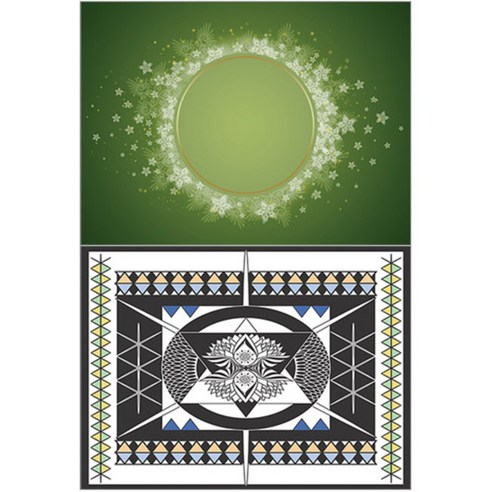 로엠디자인 실리콘 식탁매트 별1 + 무제, 혼합 색상, 385 x 285 mm