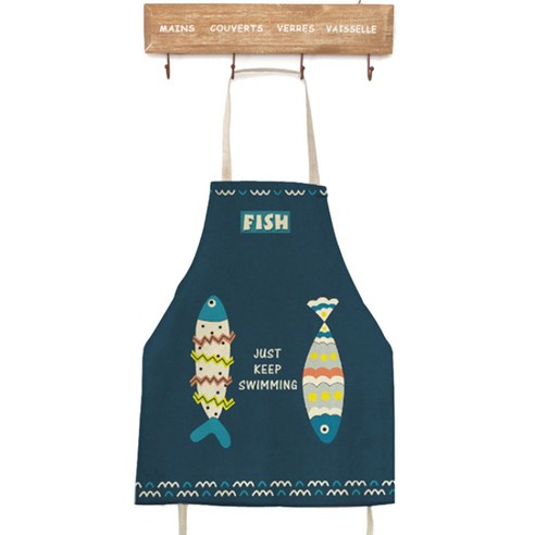이코디 클래식 피쉬 앞치마 대형, 블루, 1개