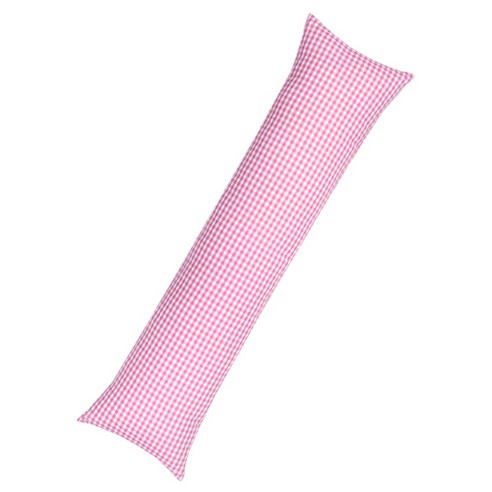 아인하우스 미니체크 바디필로우 커버, 핑크