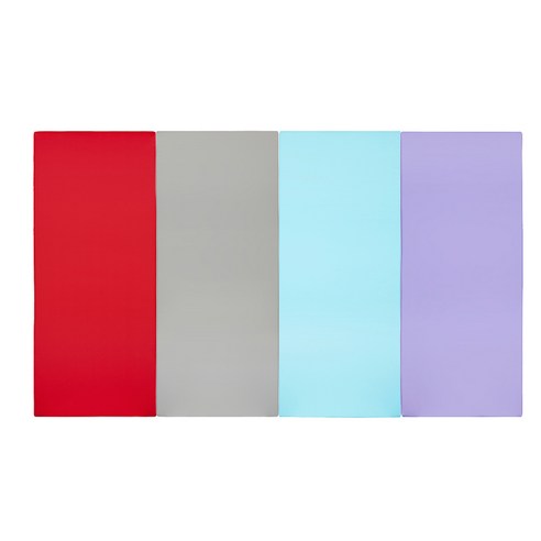 퍼니존 퍼니테라피 유아폴더매트 레드비비드 시리즈3, 레드 + 그레이 + 스카이블루 + 바이올렛