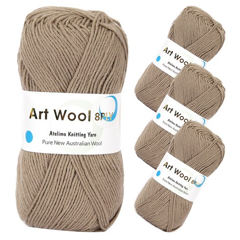 아트울8PLY 울 100% 뜨개실 4p, 10번 진베이지