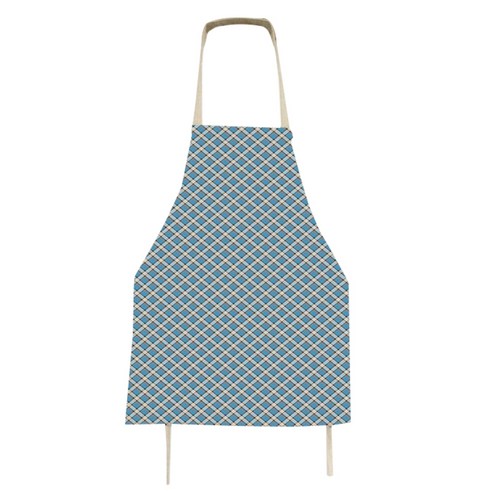 아울리빙 칼라 체크 주방 앞치마 56 x 68 cm, B, 1개