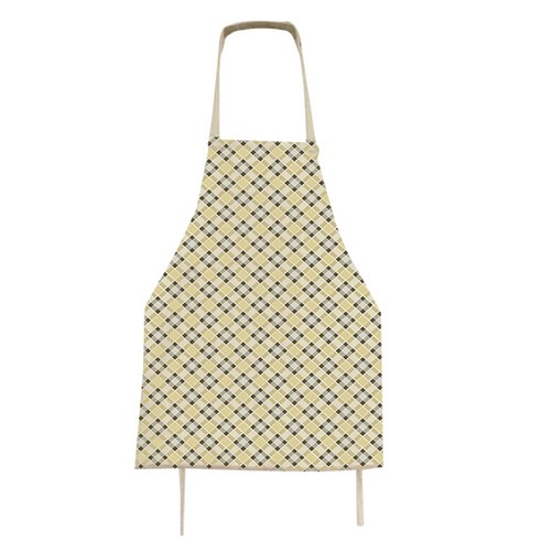 아울리빙 칼라 체크 주방 앞치마 56 x 68 cm, D, 1개