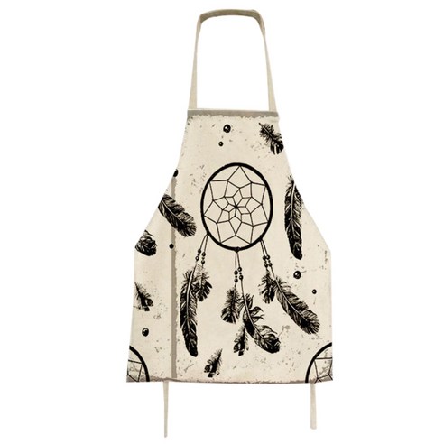아울리빙 에스닉 깃털 주방 앞치마 56 x 68 cm, D, 1개