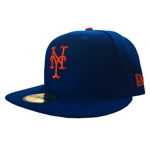 뉴에라 59FIFTY 어센틱 뉴욕 메츠 MLB 모자, 블루