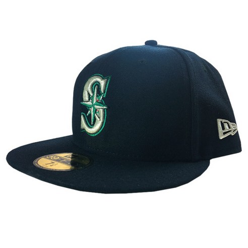 뉴에라 59FIFTY 어센틱 시애틀 매리너스 MLB 모자, 진네이비