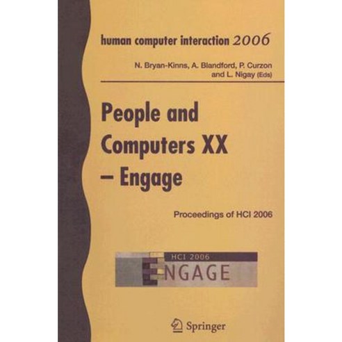 People and Computers XX - Engage: Proceedings of Hci 2006 Paperback, Springer