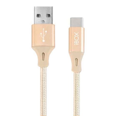 아이박스 USB 충전 케이블 1.2m Micro 5pin, 샴페인 골드, 1개