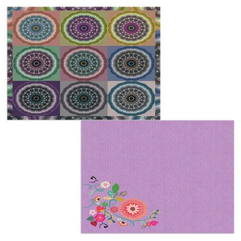 벨라 실리콘 식탁매트 2p 꽃가지1 세트, 꽃가지1, 동그라미패턴, 385 x 285 mm, 두께 1mm