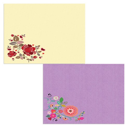 벨라 실리콘 식탁매트 2p 꽃가지1 세트, 꽃가지1, 장미, 385 x 285 mm, 두께 1mm