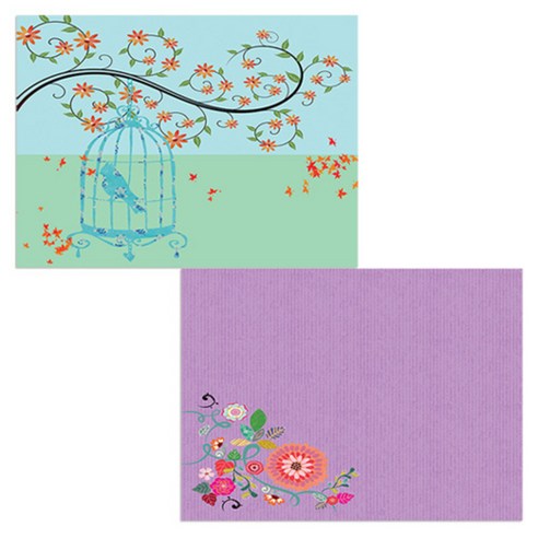 벨라 실리콘 식탁매트 2p 꽃가지1 세트, 꽃가지1, 새장, 385 x 285 mm, 두께 1mm