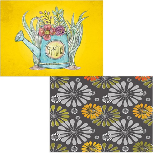 벨라 실리콘 식탁매트 꽃패턴 + 화분, 05, 385 x 285 mm, 두께 1 mm