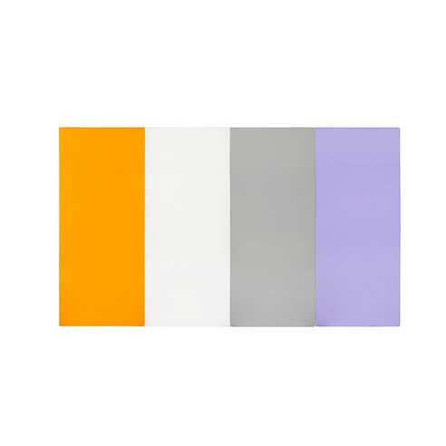 퍼니존 퍼니테라피 오렌지비비드 시리즈4 유아폴더매트 대, 오렌지 + 화이트 + 그레이 + 바이올렛, W 240cm x L 140cm x 4cm